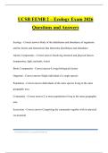 UCSB EEMB 2 &ndash; Ecology Exam 2026 Questions and Answers