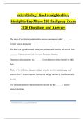 microbiology final straighterline&comma; Straighterline Micro 250 final prep Exam 2026 Questions and Answers