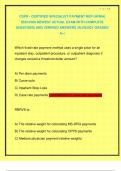 CSPR - CERTIFIED SPECIALIST PAYMENT REP &lpar;HFMA&rpar; 2025&sol;2026 NEWEST ACTUAL EXAM WITH COMPLETE QUESTIONS AND VERIFIED ANSWERS &vert;ALREADY GRADED A&plus;&vert; 