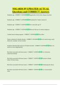 NSG 6020  Bundled Questions and CORRECT Answers