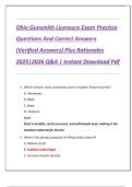 Ohio Gunsmith Licensure Exam Practice  Questions And Correct Answers  &lpar;Verified Answers&rpar; Plus Rationales  2025&vert;2026 Q&A &vert; Instant Download Pdf 