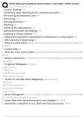 NURS 206 exam Questions and Answers &vert; Fall 2026 &vert; 100&percnt; Correct 