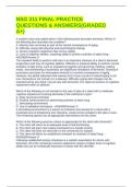 NSG 211 FINAL PRACTICE QUESTIONS & ANSWERS&lpar;GRADED A&plus;&rpar;