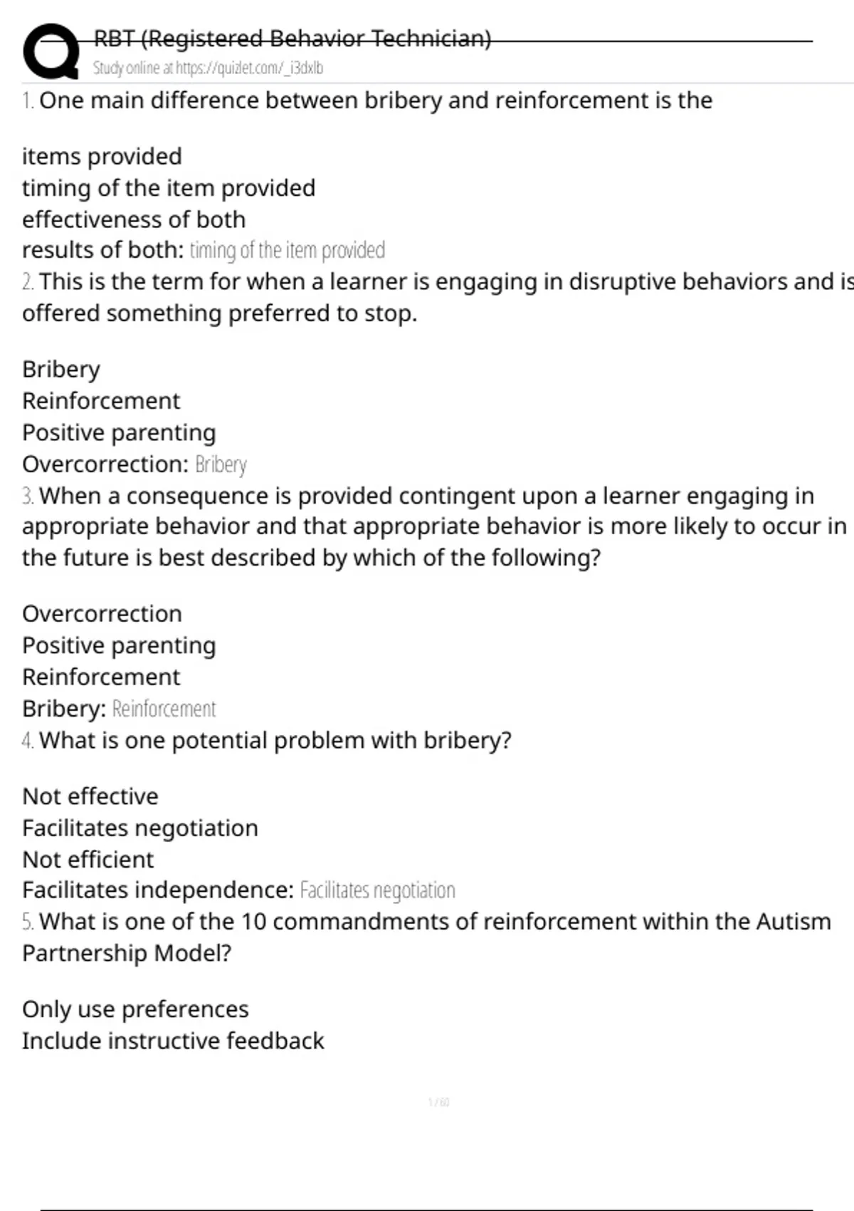 RBT (Registered Behavior Technician) Exam Questions and Answers 100% ...