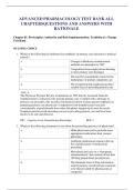 Advanced Pharmacology &ndash; Test Bank with Questions&comma; Answers&comma; and Rationales &vert; Complete Exam Preparation