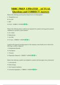 NBRC PREP  UPDATED    ACTUAL  Questions and CORRECT Answers