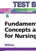 Fundamental Concepts and Skills for Nursing &ndash; Patricia A&period; Williams &lpar;6th Edition&rpar; &ndash; Complete Test Bank