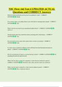 NSC First Aid Test 4 UPDATED ACTUAL    Questions and CORRECT Answers 