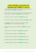 CPR&sol;AED&sol;FIRST AID UPDATED   Questions and CORRECT Answers 