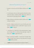 FHEA Post Test Questions and Answers