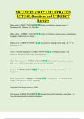 MVU NURS 629 EXAM 3 UPDATED   ACTUAL Questions and CORRECT  Answers