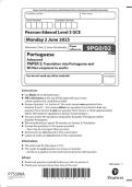 2025 Pearson Edexcel Level 3 GCE 9PG0&sol;02 Portuguese Advanced 