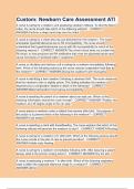 Custom Newborn Care Assessment ATI questions with verified correct answers