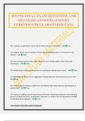 MN 576&colon; FINAL EXAM QUESTIONS AND DETAILED ANSWERS&period; EXPERT VERIFIED FOR GUARANTEED PASS&period;