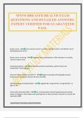MN576 BREASTH HEALTH EXAM QUESTIONS AND DETAILED ANSWERS&period; EXPERT VERIFIED FOR GUARANTEED PASS&period;