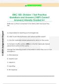 EMC 100- Division 1 Test Practice  Questions and Answers &lpar;100&percnt; Correct  Answers&rpar; Already Graded A&plus;