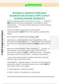 Emergency Medicine EOR Exam  Questions and Answers &lpar;100&percnt; Correct  Answers&rpar; Already Graded A&plus; 