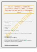 NR 661-MENS HEALTH EXAM QUESTIONS AND DETAILED ANSWERS&period; EXPERT VERIFIED FOR GUARANTEED PASS&period;