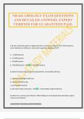 NR 661-UROLOGY EXAM QUESTIONS AND DETAILED ANSWERS&period; EXPERT VERIFIED FOR GUARANTEED PASS&period;