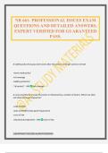 NR 661- PROFESSIONAL ISSUES EXAM QUESTIONS AND DETAILED ANSWERS&period; EXPERT VERIFIED FOR GUARANTEED PASS&period;