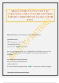 NR 661-WOMANS HEALTH EXAM QUESTIONS AND DETAILED ANSWERS&period; EXPERT VERIFIED FOR GUARANTEED PASS&period;