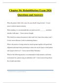Chapter 56&colon; Rehabilitation Exam 2026 Questions and Answers