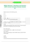 ENGR 102 Exam 1 Questions and Answers  &lpar;100&percnt; Correct Answers&rpar; Already Graded  A&plus;