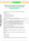 ETA CPP Flashcard set &num;5 - Risk Questions  and Answers &lpar;100&percnt; Correct Answers&rpar;  Already Graded A