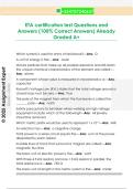 ETA certification test Questions and  Answers &lpar;100&percnt; Correct Answers&rpar; Already  Graded A&plus;