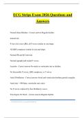 ECG Strips Exam 2026 Questions and Answers