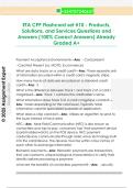ETA CPP Flashcard set &num;10 - Products&comma;  Solutions&comma; and Services Questions and  Answers &lpar;100&percnt; Correct Answers&rpar; Already  Graded A&plus;