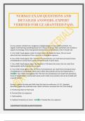 NURS612 EXAM QUESTIONS AND DETAILED ANSWERS&period; EXPERT VERIFIED FOR GUARANTEED PASS&period;