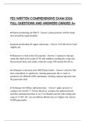 FES WRITTEN COMPREHENSIVE EXAM 2026 FULL QUESTIONS AND ANSWERS GRADED A&plus;