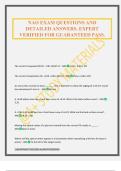 NAO EXAM QUESTIONS AND DETAILED ANSWERS&period; EXPERT VERIFIED FOR GUARANTEED PASS&period;