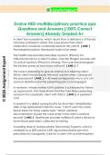 Evolve HESI multidisciplinary practice quiz  Questions and Answers &lpar;100&percnt; Correct  Answers&rpar; Already Graded A&plus; 