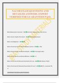 NACOR EXAM QUESTIONS AND DETAILED ANSWERS&period; EXPERT VERIFIED FOR GUARANTEED PASS&period;