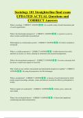 Sociology   Bundled Questions and CORRECT Answers