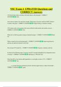 NSC Exam 4  UPDATED Questions and  CORRECT Answers 