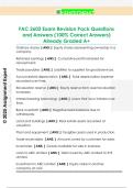 FAC 2602 Exam Revision Pack Questions  and Answers &lpar;100&percnt; Correct Answers&rpar;  Already Graded A&plus;