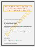 NERC RC EXAM PREP QUESTIONS AND DETAILED ANSWERS&period; EXPERT VERIFIED FOR GUARANTEED PASS&period;