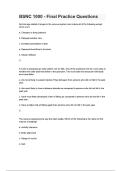 BSNC 1000 - Final Practice Questions and answers&period;