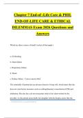 Chapter 7 End-of -Life Care & PHIL END-OF-LIFE CARE & ETHICAL DILEMMAS Exam 2026 Questions and Answers
