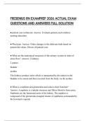 FRESENIUS RN EXAMPREP 2026 ACTUAL EXAM QUESTIONS AND ANSWERS FULL SOLUTION
