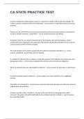 CA STATE PRACTICE TEST QUESTIONS WITH WELL DETAILED 100&percnt; EXPLAINED ANSWERS
