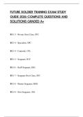 FUTURE SOLDIER TRAINING EXAM STUDY GUIDE 2026 COMPLETE QUESTIONS AND SOLUTIONS GRADED A&plus;