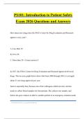 PS101&colon; Introduction to Patient Safety Exam 2026 Questions and Answers