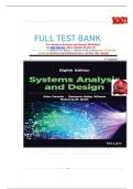 FULL TEST BANK For Systems Analysis and Design 8th Edition by Alan Dennis Latest Update Graded A&plus;