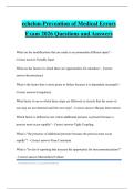echelon-Prevention of Medical Errors Exam 2026 Questions and Answers