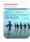 TEST BANK COMPLETE&lowbar;&lowbar; ORGANIZATIONAL BEHAVIOR&comma; 18TH EDITION &lpar;2022&rpar; BY STEPHEN P&period; ROBBINS&comma; &lrm;TIMOTHY JUDGE&comma; &lrm;TIM JUDGE ALL CHAPTER 1-18&vert; 4 UNITS&vert; LATEST VERSION WITH WELL DETAILED ANSWERS&vert; GRADE A&plus; 