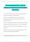 Advanced pharmacology - drugs for asthma&comma; and COPD Exam 2026 Questions and Answers